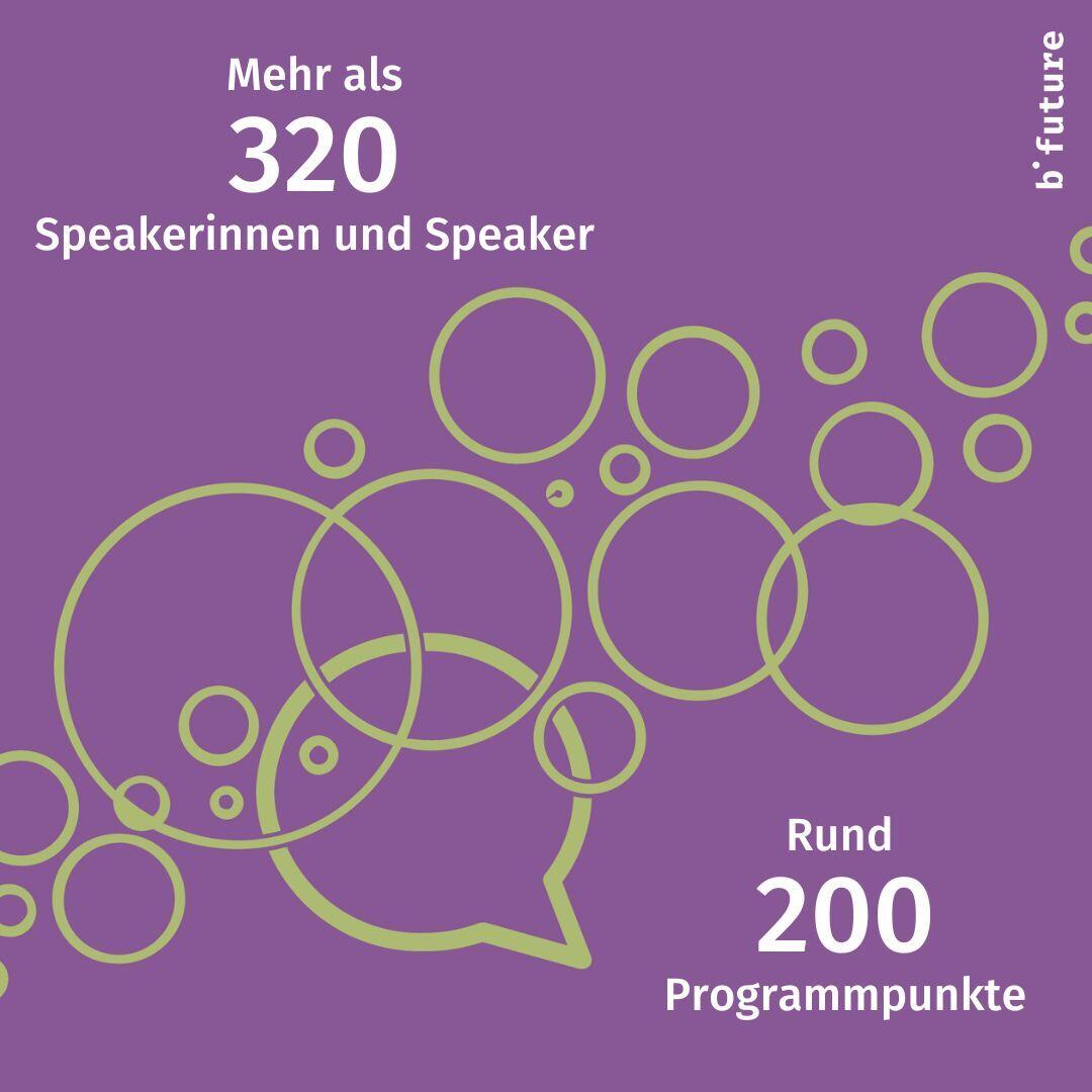 Mehr als 320 Speakerinnen und Speaker und rund 200 Programmpunkte